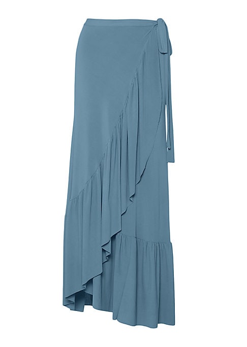 Wrap Ruffle Maxi Skirt
