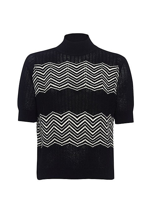 Chevron Knit Blend Sweater