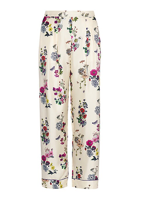 Floral Silken Trousers