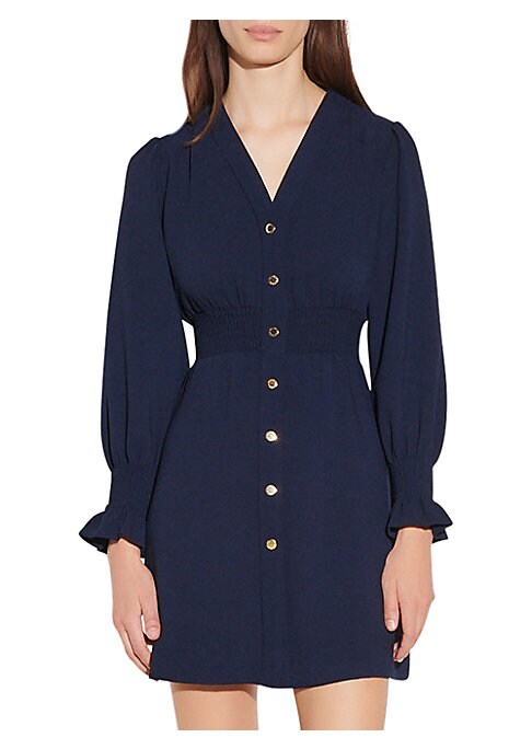 Ruffled Snap Mini Dress