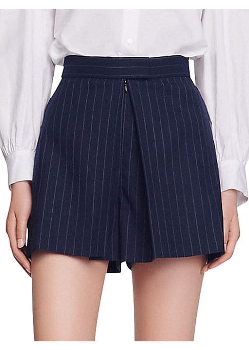 Pinstripe Tailored Skirt