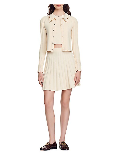 Elegant Eyelet Knit Cardigan