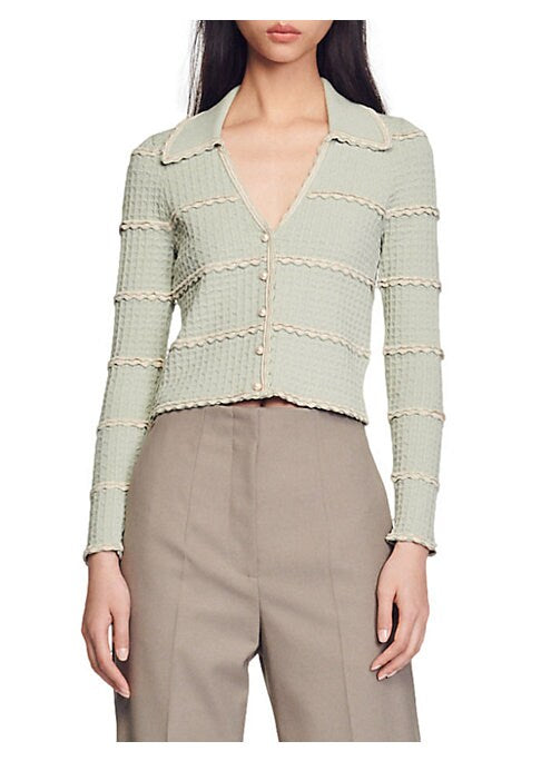 Scalloped Knit Cardigan