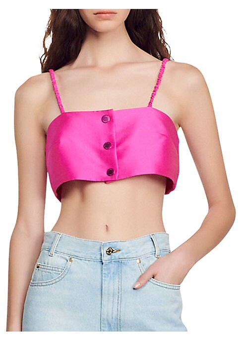 Satin Square Crop Top
