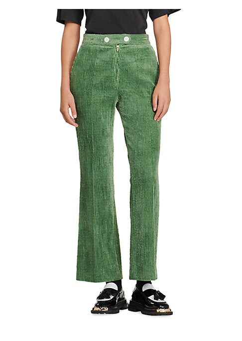 Chic Cropped Corduroy Trousers