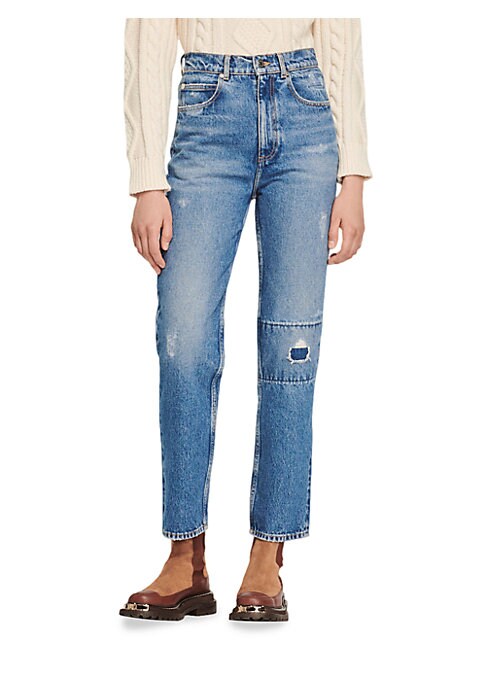 Distressed High-Rise Jeans