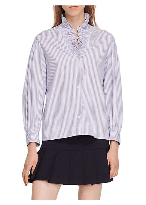 Ruffled Striped Top