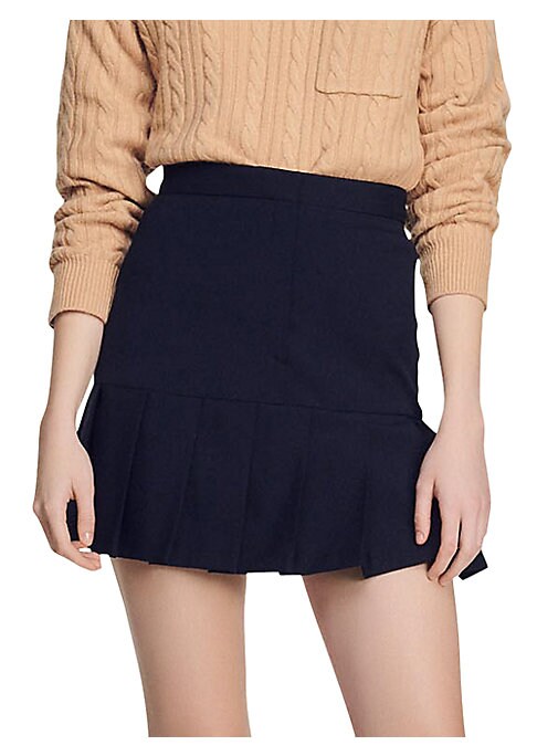 Pleated Flare Skirt