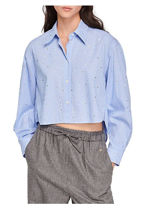 Sparkle Stripe Crop Top