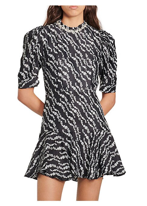 Printed Puff Sleeve Dress