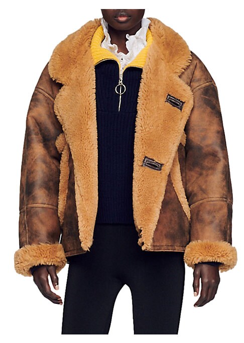 Shearling Luxe Bomber Jacket