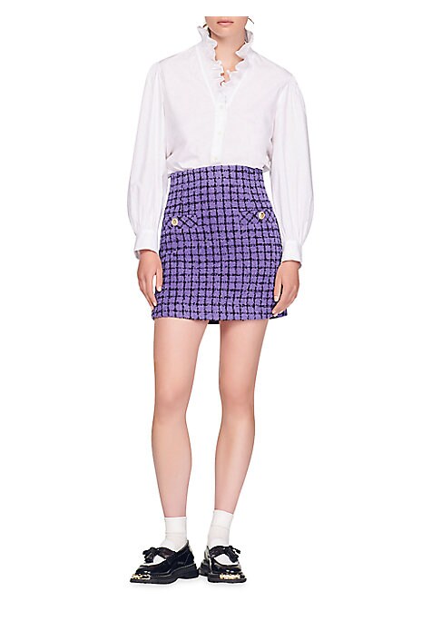 Tweed A-Line Mini Skirt