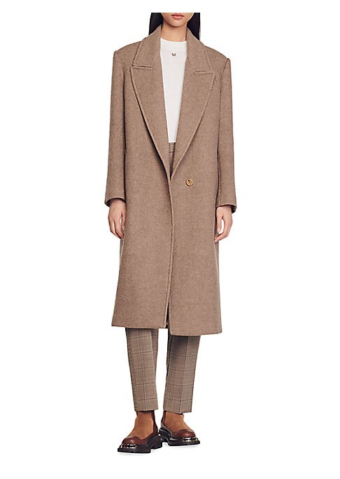 Sophisticated Wool Blend Coat