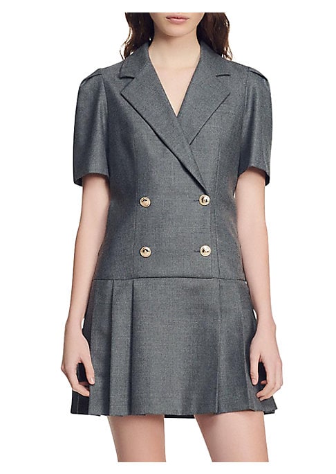 Chic Pleated Coatdress