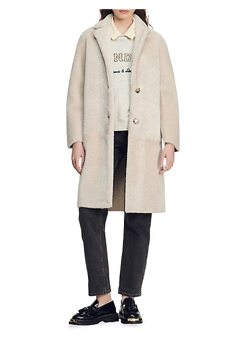 Cozy Shearling Button Coat