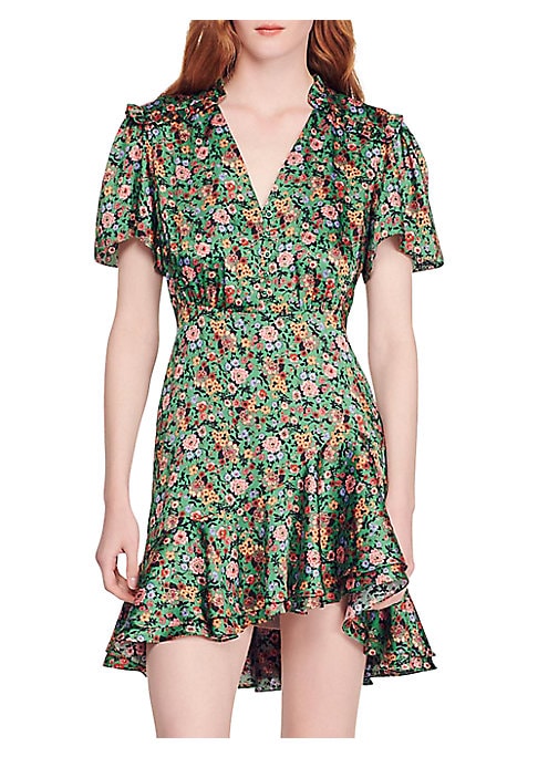 Floral Ruffle Mini Dress