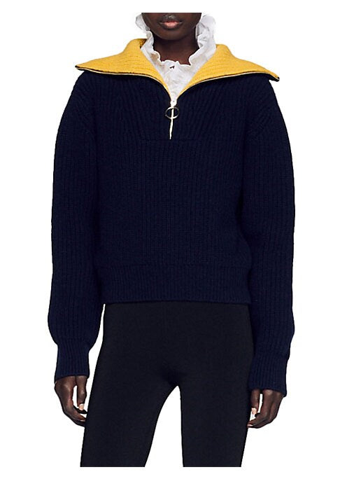 Chic Cropped Knit Sweater
