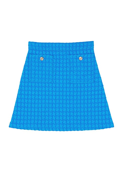 Chic Flared Tweed Skirt