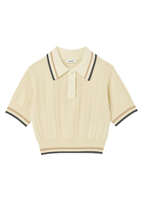 Stylish Knit Polo Top