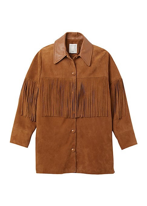 Fringe Suede Oversized Jacket