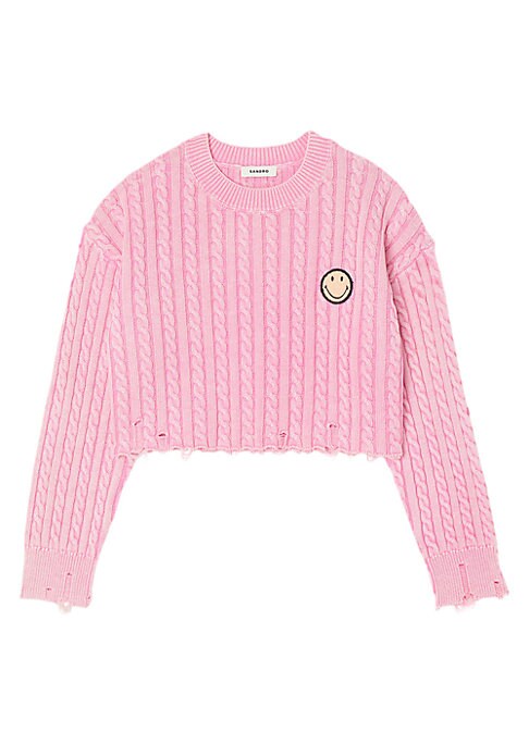 Smiley Patch Knit Sweater