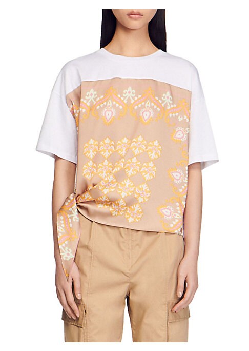 Scarf-Detail Tee