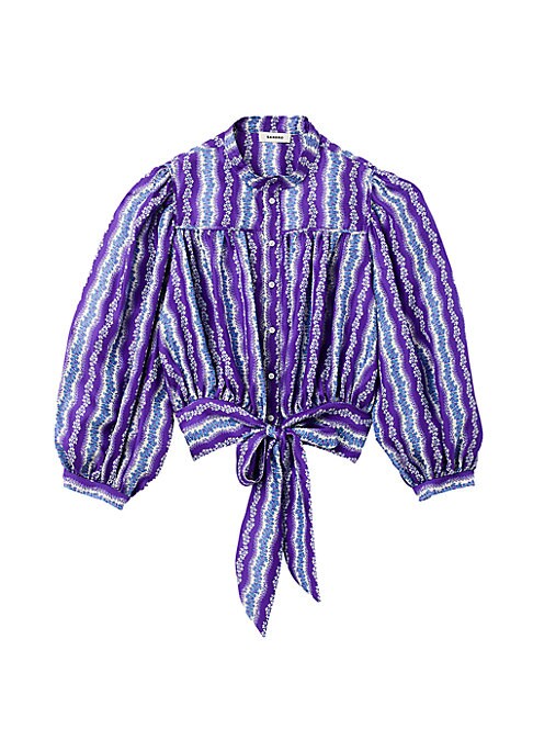 Floral Tie-Waist Shirt