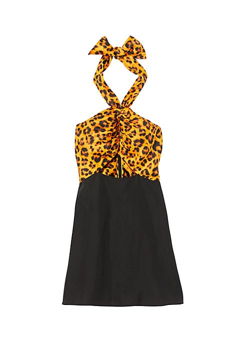 Leopard Twist Mini Dress