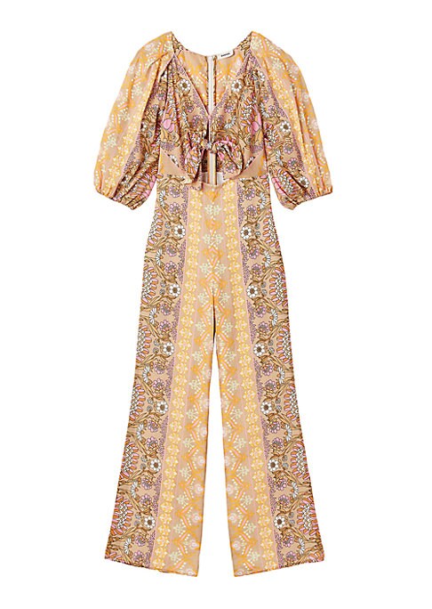 Scarf-Print Stylish Jumpsuit