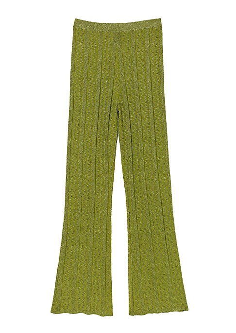 Glistening Knit Flare Trousers