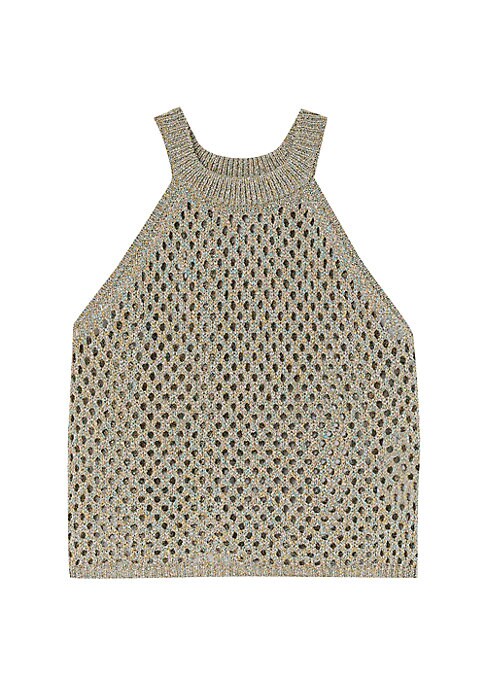 Metallic Crochet Tank