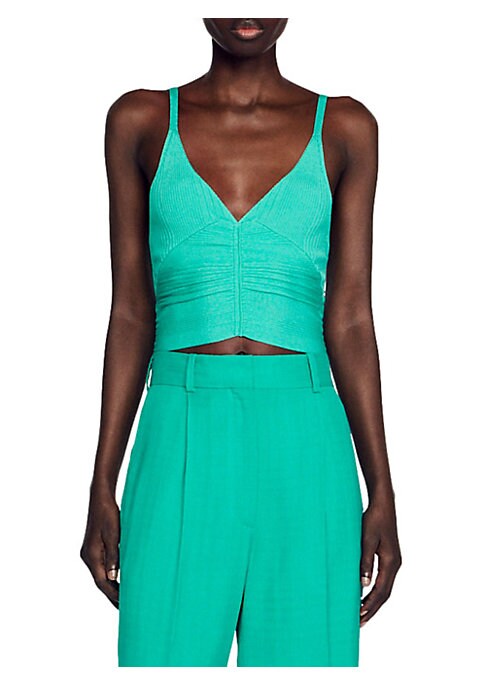 Plunge Pleat Top