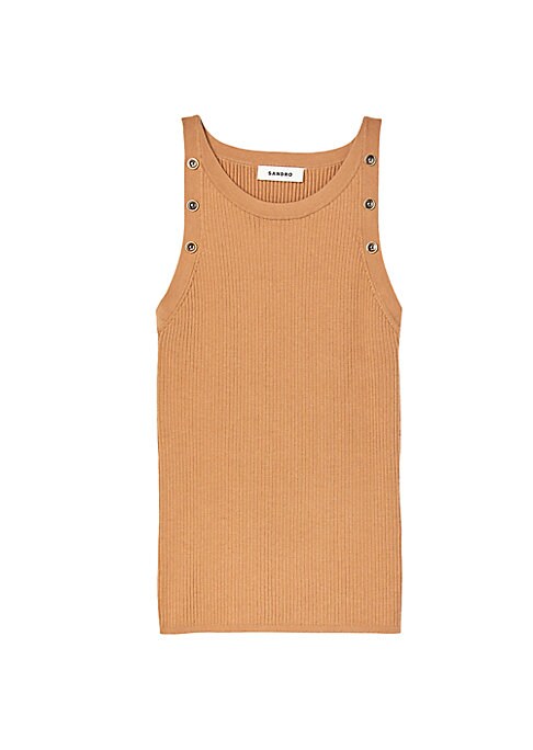 Rivet-Detail Knit Top