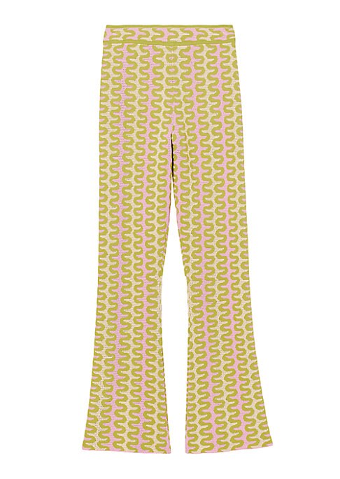 Decorative Flare Knit Trousers