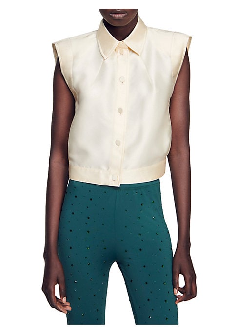 Chic Satin Crop Top