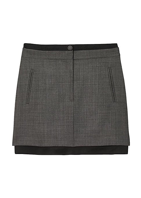 Wool Blend Mini Skirt