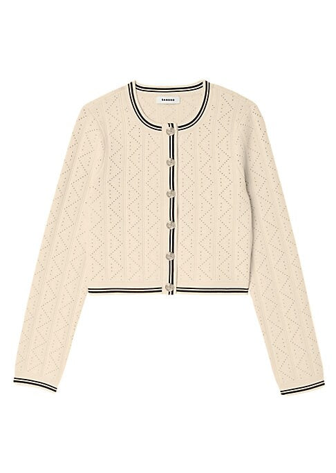 Striped Trim Knit Sweater