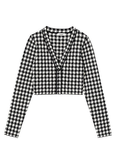 Velvet Gingham Cardigan