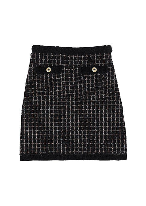 Gleaming Tweed Mini Skirt