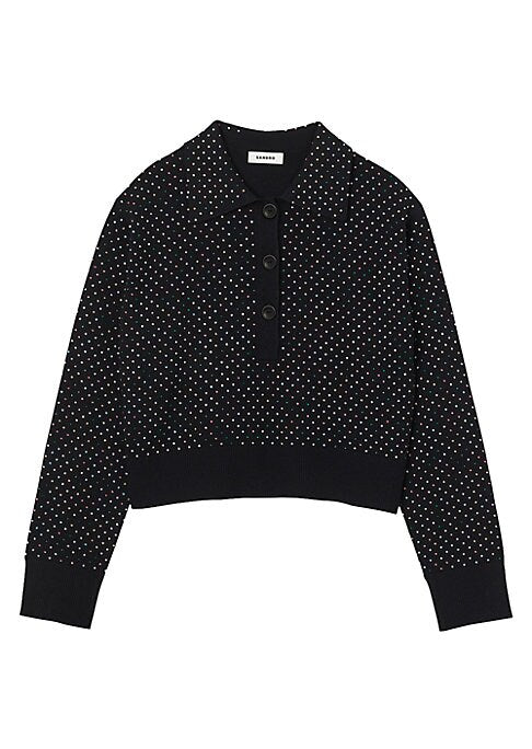 Sparkle Knit Polo Sweater