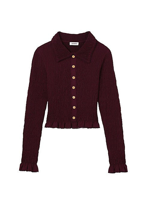 Ruffled Cuff Jersey Blouse