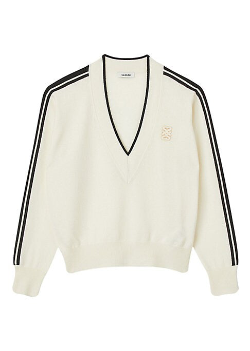 Striped Cashmere Blend Knit
