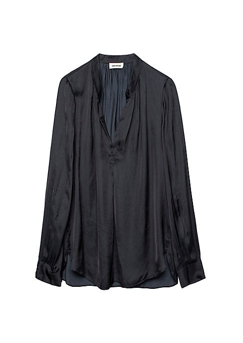 Silky V-Neck Elegance