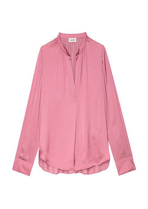 Lustrous Satin Blend Top