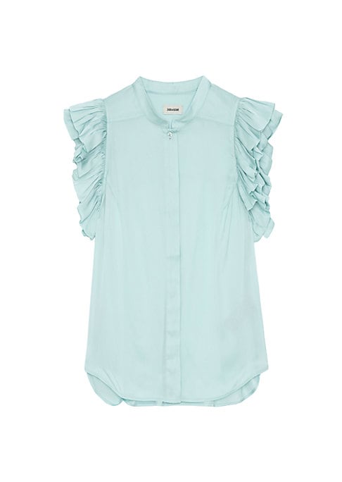 Ruffled Satin Elegance