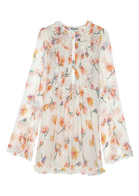 Floral Chiffon Shift Dress