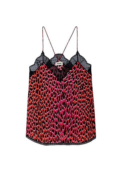 Silk Lace Leopard Cami