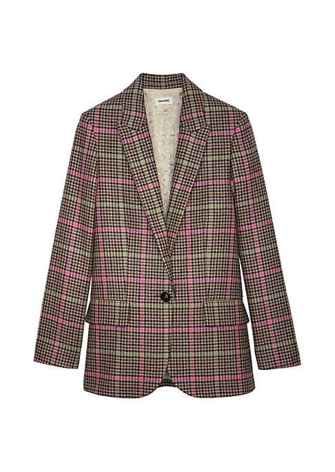 Houndstooth Chic Blazer