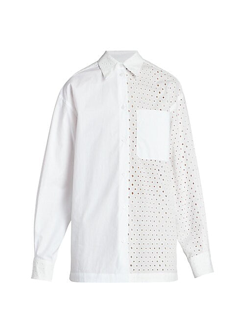 Embroidered Cotton Button-Up