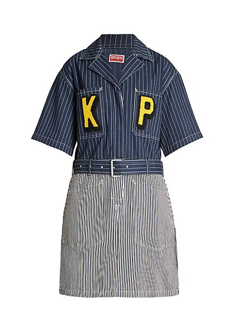 Striped Denim Shirt Dress